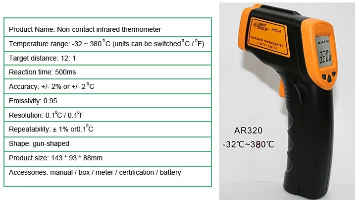 Súng Laser đo nhiệt độ từ xa AR320