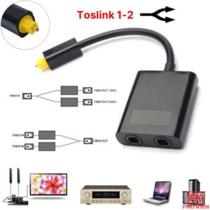 Cáp chia cổng Audio Quang 1 ra 2 Toslink 1 to 2