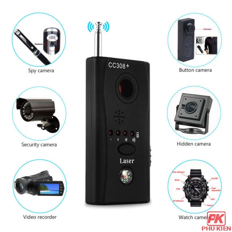Máy phát hiện Camera và thiết bị nghe lén CC308+ Máy phát hiện Camera và thiết bị nghe lén CC308+