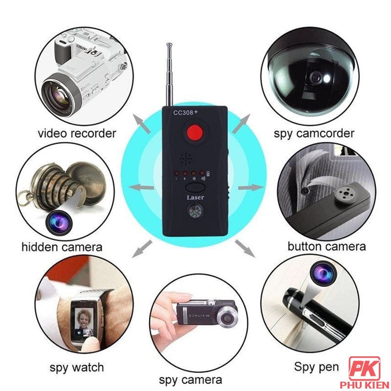 Máy phát hiện Camera và thiết bị nghe lén CC308+ 3 Máy phát hiện Camera và thiết bị nghe lén CC308+ - Ảnh 3