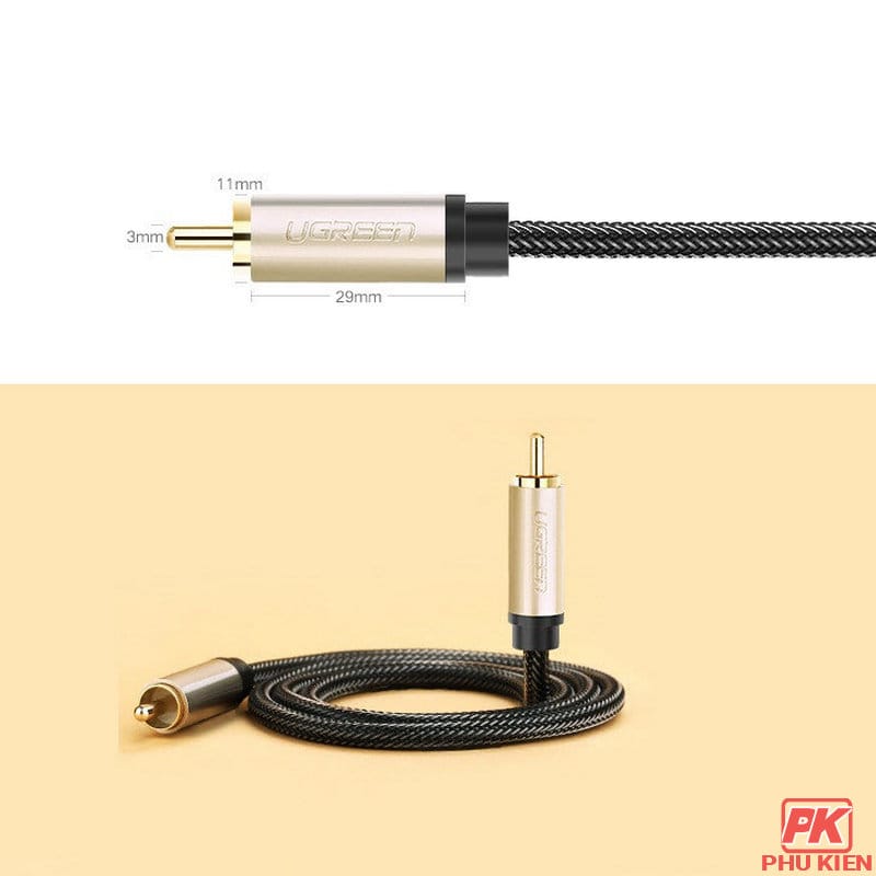Cáp Audio Digital Coaxial 1m Ugreen 20736 Cáp Audio Digital Coaxial 1m Ugreen 20736