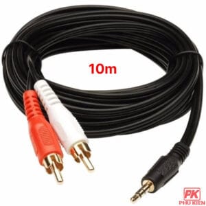 Cáp Audio 3.5 ra 2 đầu RCA 10m