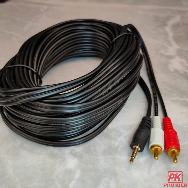Cáp Audio 3.5 ra 2 đầu RCA 10m