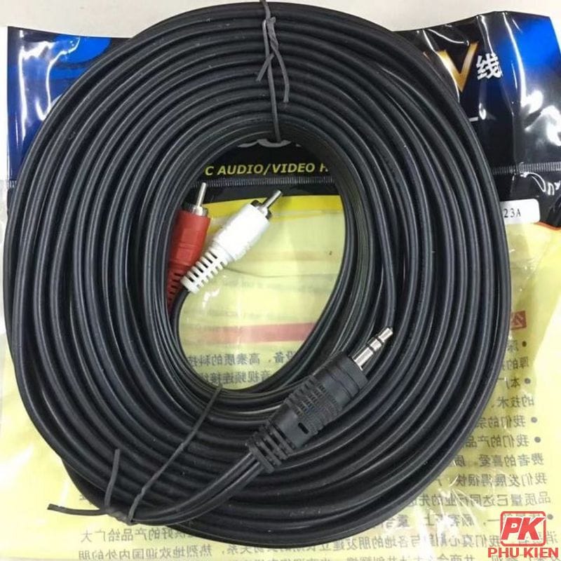 Cáp Audio 3.5 ra 2 đầu RCA 20m