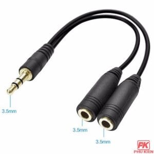 Cáp chia Audio 1 ra 2 cổng 3.5mm