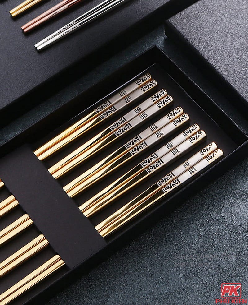 Đũa inox 304 Hàn Quốc mạ Titan chống trơn trượt cao cấp (5 đôi) 4 Đũa inox 304 Hàn Quốc mạ Titan chống trơn trượt cao cấp (5 đôi) - Ảnh 4