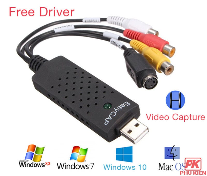 EasyCap USB 2.0 ghi hình Camera, Tivi, Máy siêu âm vào Máy tính 4 EasyCap USB 2.0 ghi hình Camera, Tivi, Máy siêu âm vào Máy tính - Ảnh 4