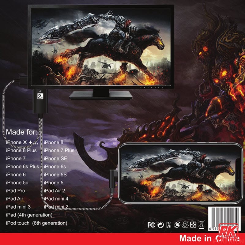 Cáp HDMI cho iphone ipad hỗ trợ 4K vuông góc 2 Cáp HDMI cho iphone ipad hỗ trợ 4K vuông góc - Ảnh 2