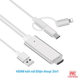 Cáp HDMI kết nối Điện thoại 3in1