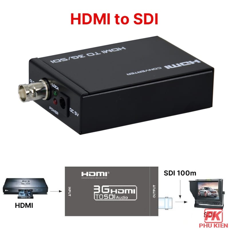 Bộ chuyển đổi HDMI sang SDI 1080P 1 Bộ chuyển đổi HDMI sang SDI 1080P