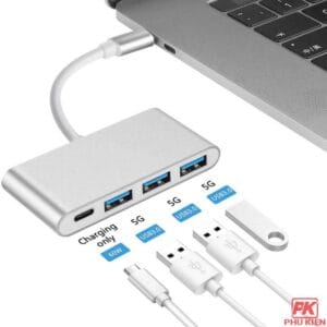 Hub OTG Type-C ra 3 cổng USB 3.0 + Type-C - Ảnh 2