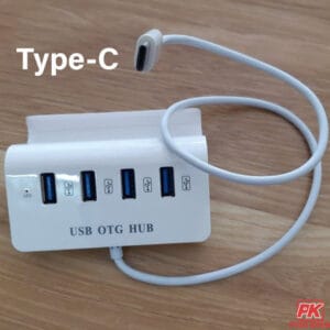Hub Type-C 4 cổng USB 3.0 kiêm giá đỡ Điện thoại