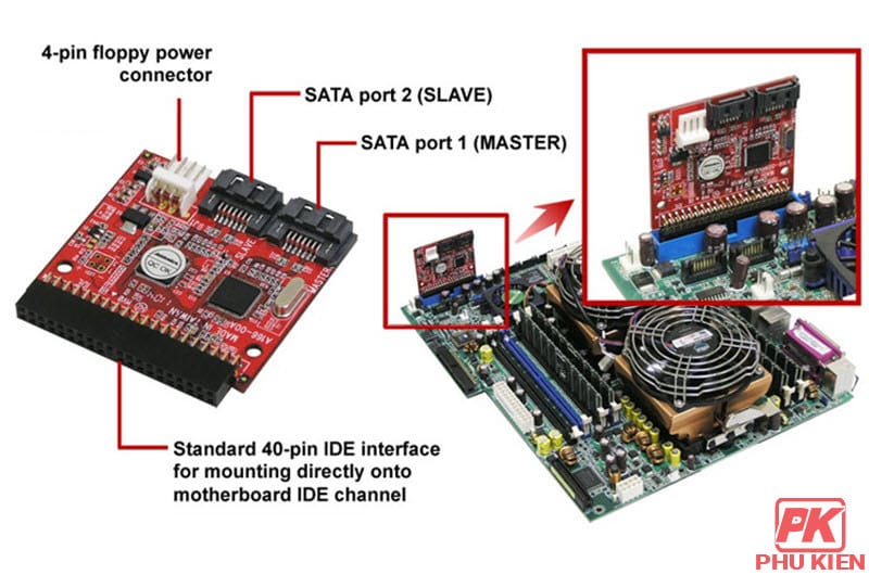 Card chuyển đổi IDE to SATA 2 chiều