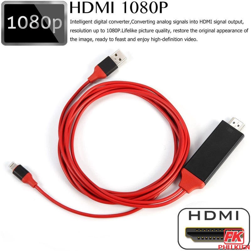 Cáp Lightning to HDMI kết nối iPhone iPad Cáp Lightning to HDMI kết nối iPhone iPad