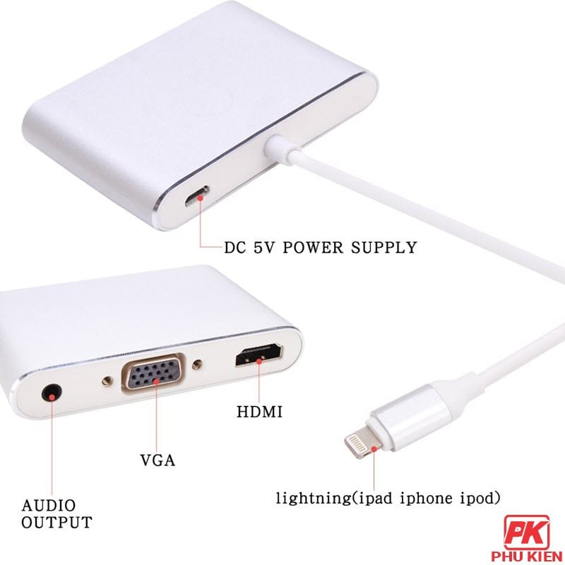 Cáp Lightning to HDMI + VGA cho iPhone iPad