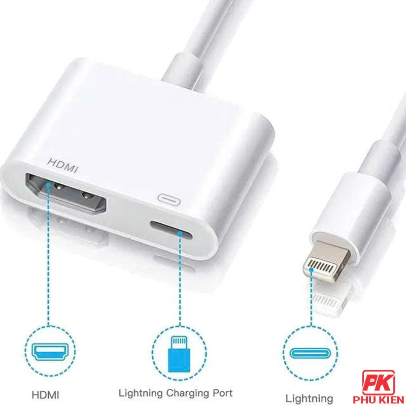 Cáp Lightning to HDMI kết nối iPhone iPad cao cấp