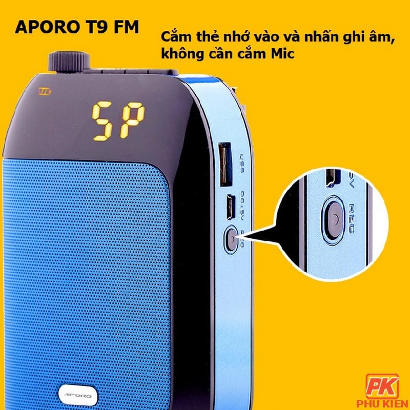 Máy trợ giảng Aporo T9 FM dùng Micro có dây 2 Máy trợ giảng Aporo T9 FM dùng Micro có dây - Ảnh 2