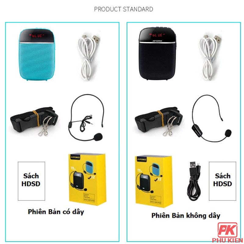 Máy Trợ giảng không dây Aporo T2 UHF có Bluetooth Máy Trợ giảng không dây Aporo T2 UHF có Bluetooth
