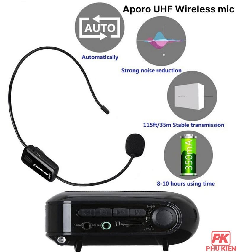Máy Trợ giảng không dây Aporo T9+ UHF có Bluetooth