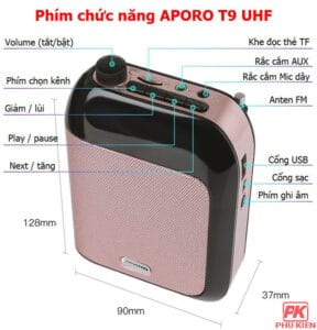 Máy Trợ giảng không dây Aporo T9+ UHF có Bluetooth - Ảnh 3