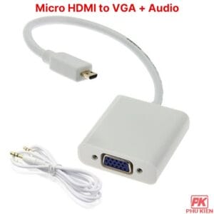 Cáp chuyển Micro HDMI sang VGA + Audio 3.5mm