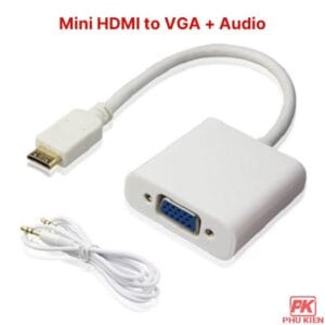 Cáp chuyển Mini HDMI sang VGA + Audio 3.5mm
