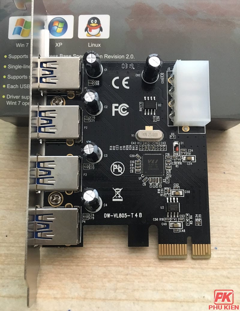 Card chuyển đổi PCI Express to USB 3.0 dùng cho PC Card chuyển đổi PCI Express to USB 3.0 dùng cho PC