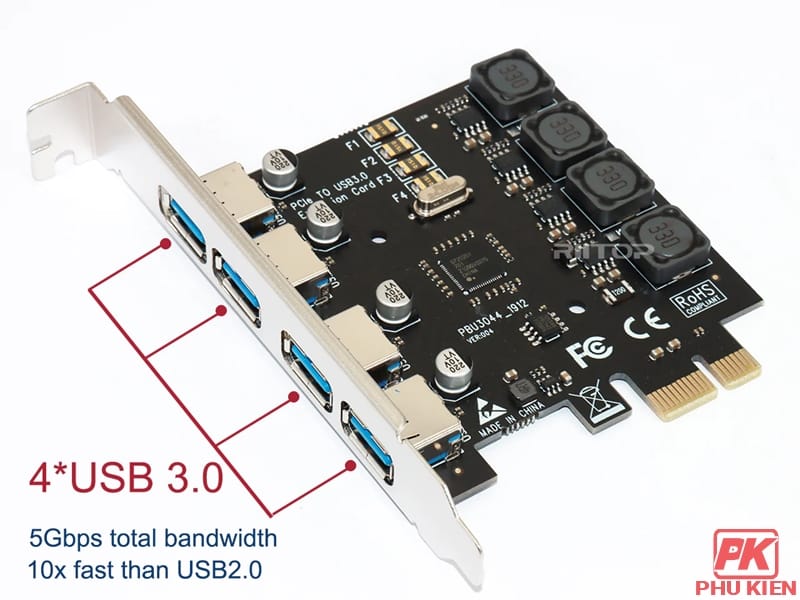 Card chuyển đổi PCI Express to USB 3.0 dùng cho PC 4 Card chuyển đổi PCI Express to USB 3.0 dùng cho PC - Ảnh 4