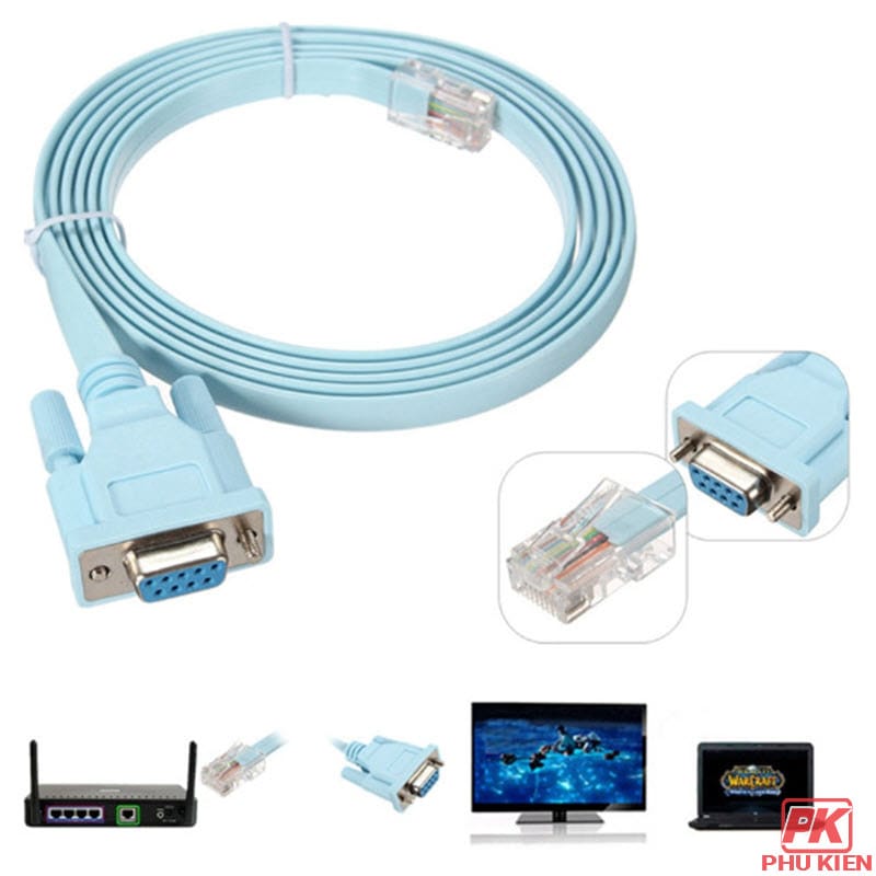 Cáp lập trình RS232 to RJ45 1 Cáp lập trình RS232 to RJ45
