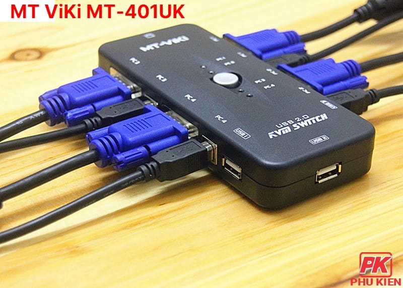 Switch KVM 4 cổng USB MT ViKi MT-401UK 2 Switch KVM 4 cổng USB MT ViKi MT-401UK - Ảnh 2