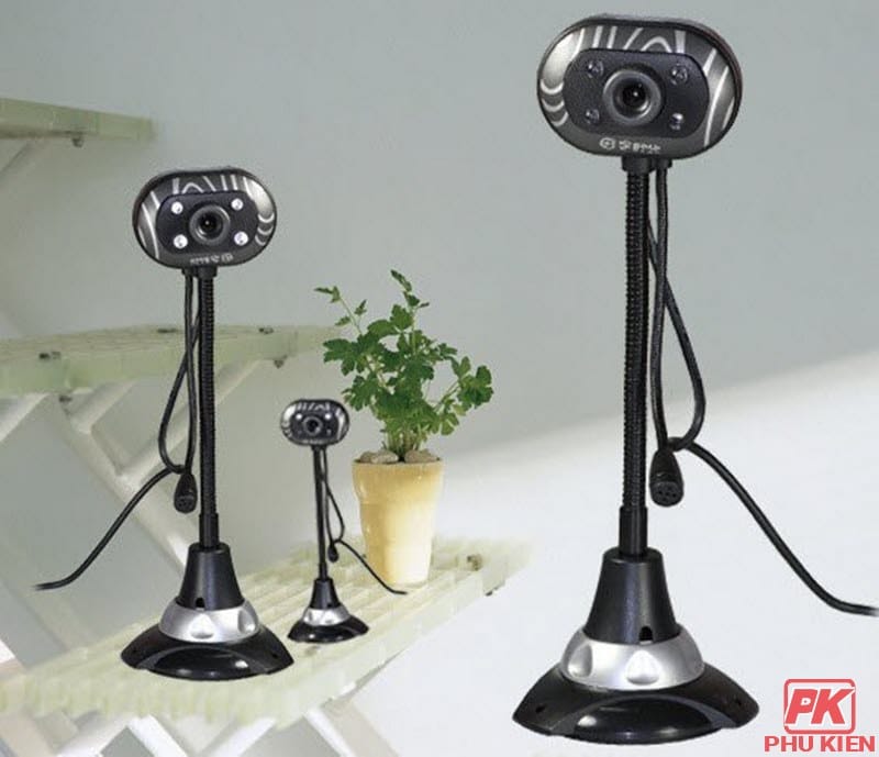 Webcam chân cao có mic và đèn Led Webcam chân cao có mic và đèn Led