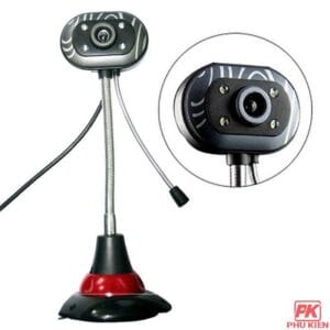 Webcam chân cao có mic và đèn Led