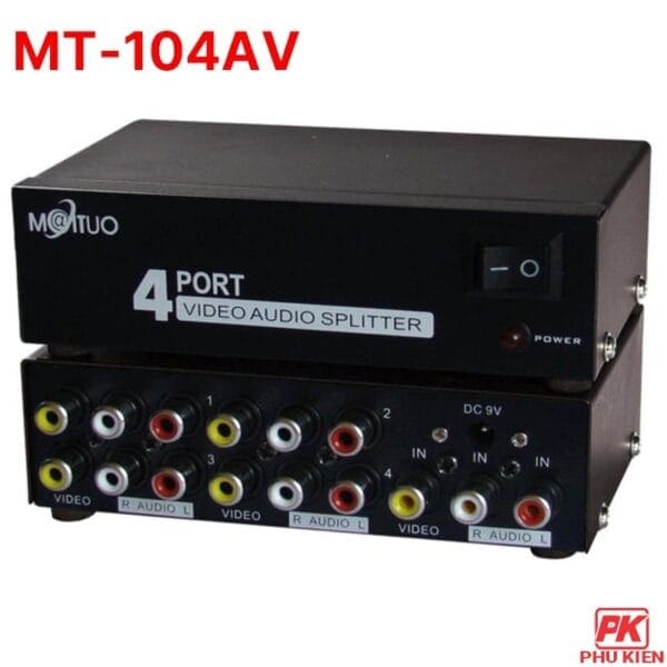 Bộ chia AV 4 cổng MT-104AV (Video + Audio L/R)