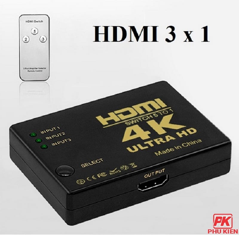 Bộ gộp HDMI 3 vào 1 ra hỗ trợ 4K 2 Bộ gộp HDMI 3 vào 1 ra hỗ trợ 4K - Ảnh 2