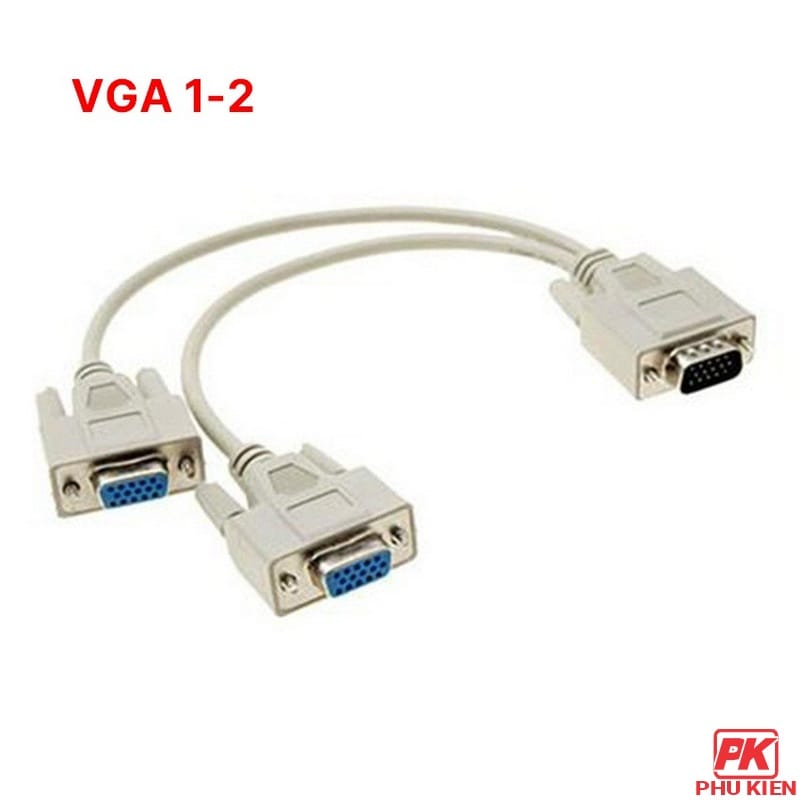 Cáp chia VGA 1 ra 2 cổng trắng 1 Cáp chia VGA 1 ra 2 cổng trắng