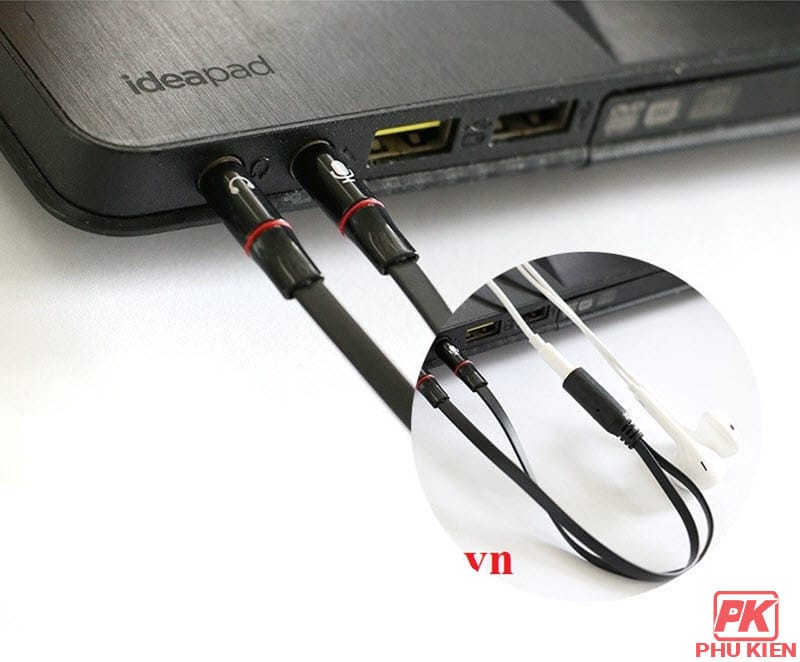Cáp gộp Mic và Audio 3.5 cho máy tính