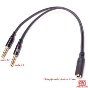 Cáp gộp Mic và Audio 3.5 cho máy tính