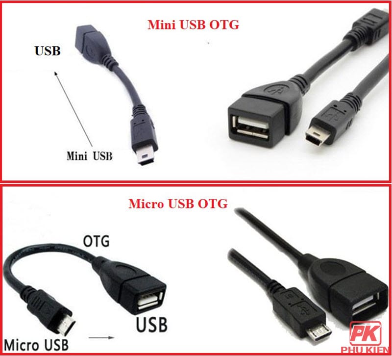 Cáp OTG mini USB