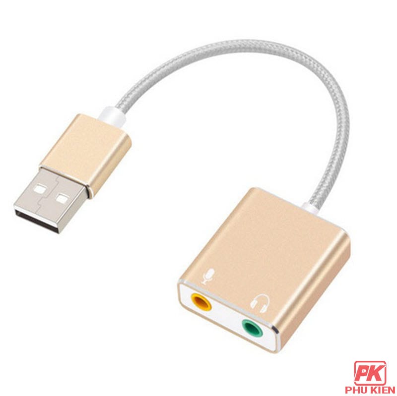 Cáp USB sound card 7.1 âm thanh 3D vỏ nhôm 1 Cáp USB sound card 7.1 âm thanh 3D vỏ nhôm