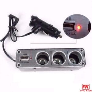 Chia tẩu sạc Ô tô 3 cổng 60W