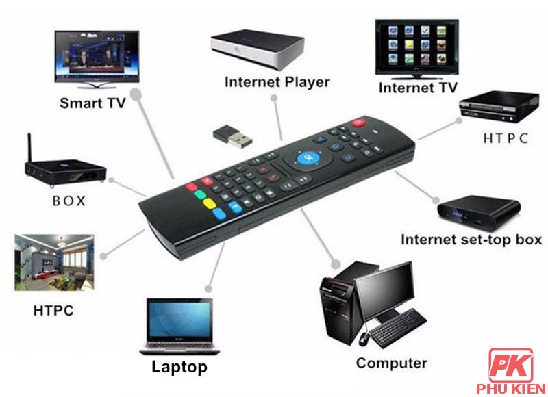 Chuột Bay KM800 điều khiển Smart TV, Android TV Box, PC Laptop
