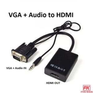 Cáp chuyển VGA sang HDMI có rắc Audio 3.5 (VGA to HDMI)