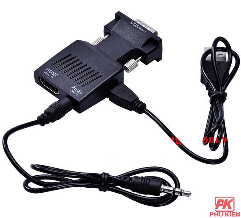 Đầu chuyển VGA to HDMI có hỗ trợ âm thanh