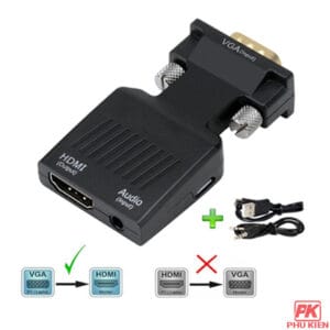 Đầu chuyển VGA to HDMI có hỗ trợ âm thanh