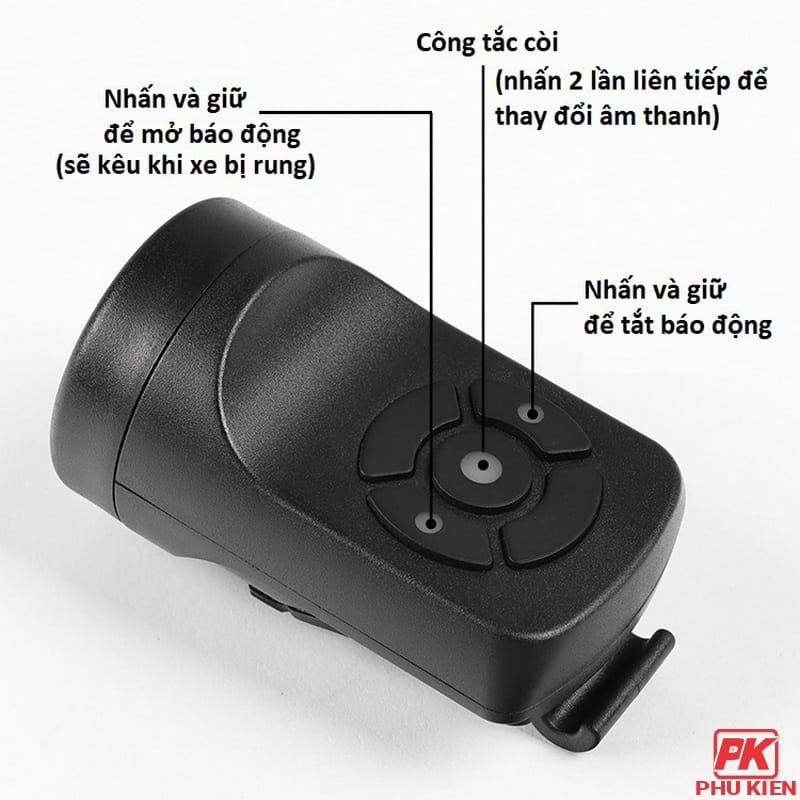 Còi xe đạp có báo động chống trộm