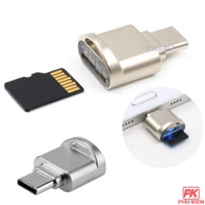 Đầu Type-C đọc thẻ nhớ Metal bạc - Ảnh 4