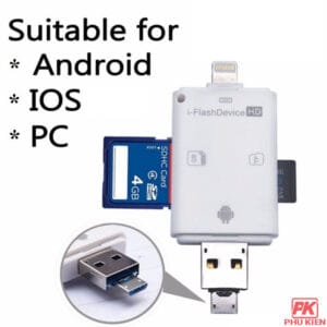 Đầu đọc thẻ nhớ i-Flash Device 3in1 cho Điện thoại, Máy tính - Ảnh 2
