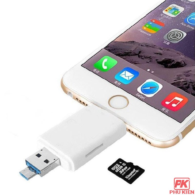 Đầu đọc thẻ nhớ i-Flash Device 3in1 cho Điện thoại, Máy tính