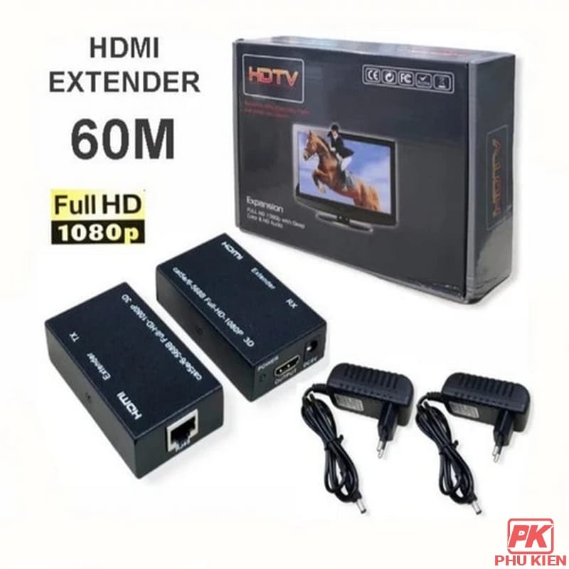Bộ kéo dài HDMI Extender 60m bằng cáp mạng RJ45