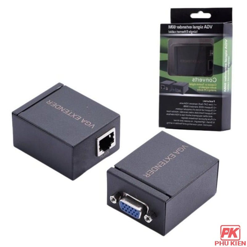 Bộ kéo dài VGA Extender 60m bằng cáp mạng RJ45